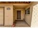 The front porch features brick pavers, a security door, and a decorative address plate at 8644 E Roanoke Ave, Scottsdale, AZ 85257