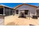 View of a private backyard with a gazebo, stucco wall, and air conditioning unit at 1116 S 53Rd St, Mesa, AZ 85206
