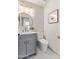 Stylish bathroom featuring a marble backsplash, modern fixtures, and an elegant vessel sink at 13365 N 74Th St, Scottsdale, AZ 85260