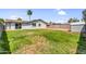 A big grassy backyard featuring a block wall, shed, patio door, and ample space at 14635 N 37Th Pl, Phoenix, AZ 85032