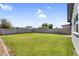 A spacious backyard enclosed by a block wall and lush lawn, perfect for outdoor activities at 14635 N 37Th Pl, Phoenix, AZ 85032