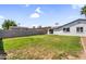 The spacious backyard features a lush lawn and block wall providing privacy at 14635 N 37Th Pl, Phoenix, AZ 85032