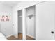 Stylish closet showcasing sliding doors with a built-in rod and shelving for all your storage needs at 14635 N 37Th Pl, Phoenix, AZ 85032
