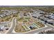 Aerial view of the neighborhood showcasing the community park with playground and picnic areas at 2339 E Questa Dr, Phoenix, AZ 85024