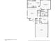 Detailed floor plan showcasing layout of rooms, including kitchen, bedrooms, and bathrooms at 2401 E Antigua Dr, Casa Grande, AZ 85194