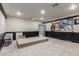 Open basement featuring a home theater area with a large projector screen at 2634 E Tamarisk St, Gilbert, AZ 85296