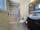 Bathroom with a shower, a modern vanity, and great fixtures at 3738 W Danbury Dr, Glendale, AZ 85308