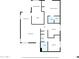 Floor plan showing the layout of a house, including kitchen, living room, bedrooms, and bathrooms at 6837 S Roosevelt St, Tempe, AZ 85283
