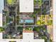 Aerial view of the community featuring a pool and lush landscaping at 7121 E Rancho Vista Dr # 6001, Scottsdale, AZ 85251