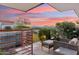 Balcony with lounge seating and sunset views at 7121 E Rancho Vista Dr # 6001, Scottsdale, AZ 85251