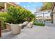 Charming outdoor patio area with comfortable seating and a cozy fire pit at 7121 E Rancho Vista Dr # 6001, Scottsdale, AZ 85251