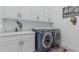 A well-equipped laundry room with storage cabinets and modern washer/dryer at 8127 E June St, Mesa, AZ 85207