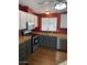 Galley style kitchen featuring stainless steel appliances, lots of cabinetry and butcher block countertops at 9427 E University Dr # 48, Mesa, AZ 85207