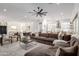 Spacious living room featuring comfortable seating, modern decor, and an open layout at 11662 E Parkview Ln, Scottsdale, AZ 85255