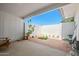 Enclosed backyard patio featuring brick and concrete paving with a serene outdoor retreat at 13418 N 108Th Dr, Sun City, AZ 85351