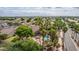 Stunning aerial view of a desert home with private pool, lush landscaping, and inviting outdoor living space at 30 W Sheffield Ave, Gilbert, AZ 85233