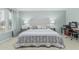 Comfortable bedroom features a large bed, side tables, and a dedicated desk work space area at 30 W Sheffield Ave, Gilbert, AZ 85233
