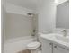 Bathroom with a bathtub, tiled shower, and modern vanity at 3035 W Roberta Dr, Phoenix, AZ 85083