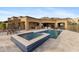 Luxury home backyard with a pool, spa, and outdoor seating at 3553 N Crystal Peak Cir, Mesa, AZ 85207