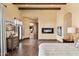 Well-lit main bedroom with a fireplace and a doorway to another room at 3553 N Crystal Peak Cir, Mesa, AZ 85207