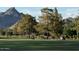 Golf course scenery with golfers, golf carts, and mountain views at 5221 N 24Th St # 103, Phoenix, AZ 85016
