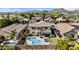 An aerial view of the property highlighting the pool, patio, and surrounding landscaping at 5423 W Michigan Ave, Glendale, AZ 85308
