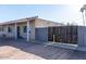 Charming home exterior with a private, gated side yard for added security and appeal at 546 S Ellsworth Rd, Mesa, AZ 85208
