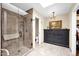 Elegant bathroom featuring a tiled shower, spacious layout, and stylish decor at 7955 E Chaparral Rd # 73, Scottsdale, AZ 85250