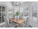 Bright breakfast nook featuring a bay window with views of the pool at 921 N Oxford Ln, Chandler, AZ 85225