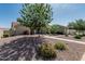 Inviting single-level home with desert landscaping, mature trees, and an attached garage at 921 N Oxford Ln, Chandler, AZ 85225