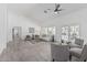 Bright and airy living room with tile floors, high ceilings and a view of the pool at 921 N Oxford Ln, Chandler, AZ 85225
