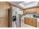 Updated kitchen with stainless appliances and tiled backsplash, perfect for cooking enthusiasts at 10330 W Thunderbird Blvd # A209, Sun City, AZ 85351