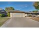 Well-maintained single-story home showcasing a clean garage door and mature landscaping with an inviting entrance gate at 17668 N Del Webb Blvd, Sun City, AZ 85373