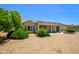 A well-kept backyard showcases desert landscaping, mature trees and a covered patio at 19892 N Shadow Mountain Dr, Surprise, AZ 85374