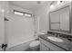 Neutral bathroom showcasing a tub, shower, and vanity with granite countertop at 2152 E Casitas Del Rio Dr, Phoenix, AZ 85024