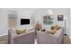 Bright living room featuring large windows, plush seating, and a modern entertainment setup at 22351 N 67Th Dr, Glendale, AZ 85310