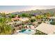 Aerial shot of a pool and landscaped backyard with mountain views at 3733 E Kachina Dr, Phoenix, AZ 85044