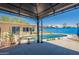 View of the swimming pool with gazebo and backyard at 717 W Chilton St, Chandler, AZ 85225