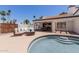 Inviting outdoor space with a pool and comfortable wicker furniture on the patio at 9208 N 83Rd St, Scottsdale, AZ 85258