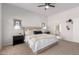 Light and airy bedroom with an ensuite bathroom at 1018 E Knoll St, Mesa, AZ 85203