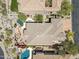Aerial view of the houses featuring backyard pools and well landscaped yards at 11462 E Kora Way, Scottsdale, AZ 85255
