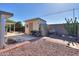 Storage shed with gravel ground and desert landscaping, complementing the home's outdoor space at 1855 N Rim Rock Dr, Casa Grande, AZ 85122
