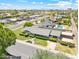 Inviting suburban home with a sparkling pool, lush backyard, and a view of the surrounding area at 400 N Jay N St, Chandler, AZ 85225