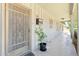 Inviting front porch with decorative security door, mailbox and potted plant at 400 N Jay N St, Chandler, AZ 85225