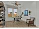 Bright office space featuring wood-look floors and shiplap walls, complemented by modern furnishings at 5756 E Star Valley St, Mesa, AZ 85215