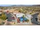 Aerial view shows restaurants and shops, illustrating proximity to the property at 1 Easy St # 15, Carefree, AZ 85377