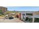 Aerial view of Carefree retail buildings, shops, and parking at 1 Easy St # 15, Carefree, AZ 85377