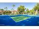 A colorful pickleball court for an active lifestyle in the community at 10101 N Arabian Trl # 1005, Scottsdale, AZ 85258