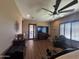 Beautiful bedroom with a ceiling fan, recessed lights and exterior access at 12937 W Calle De Sol --, Peoria, AZ 85383