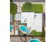 Aerial view showcasing the backyard pool, carport, and outdoor amenities at 1308 S Spur --, Mesa, AZ 85204